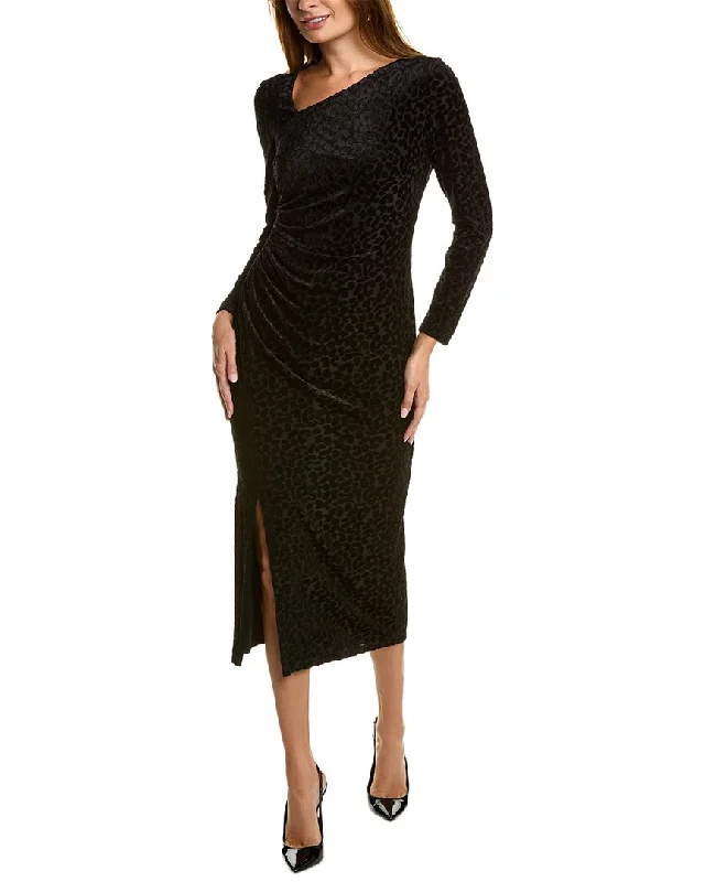 Anne Klein Ruched Midi Dress Stylish Color Block Midi Dress