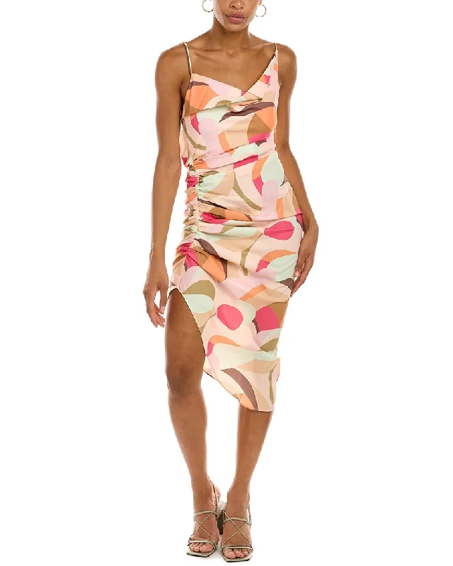 C/MEO COLLECTIVE Fading Midi Dress Fashionable Chiffon Midi Dress