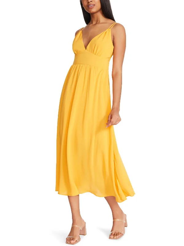 Challi Womens Smocked Back Adjustable Straps Midi Dress Fashionable Plaid Midi Dress Challi Womens Smocked Back Adjustable Straps Midi Dress Fashionable Plaid Midi Dress