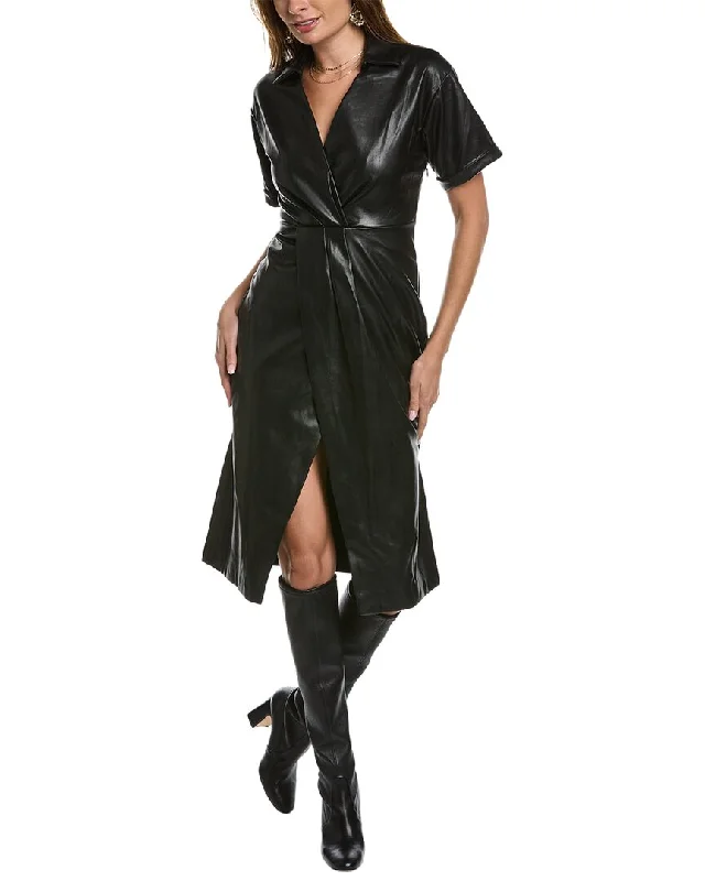 Elie Tahari Midi Dress Elegant Faux Wrap Midi Dress
