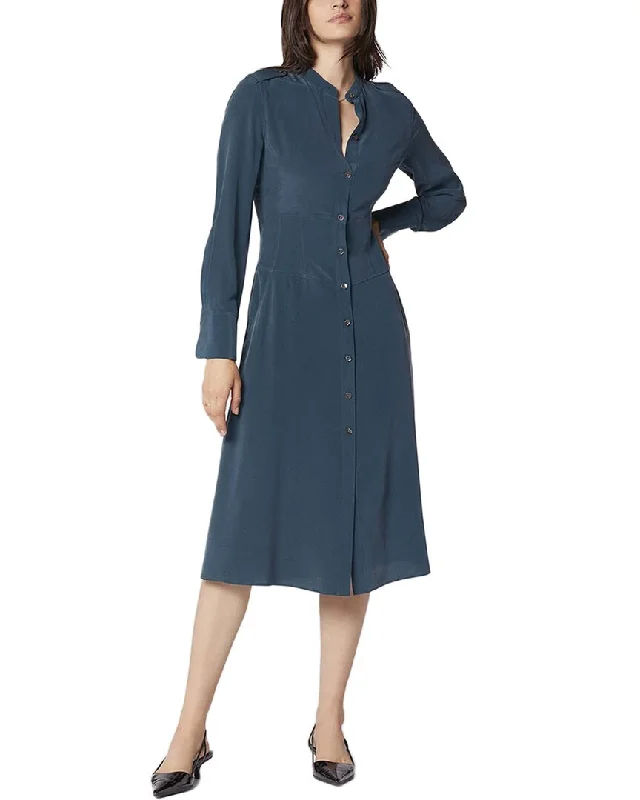 Equipment Thea Silk Midi Dress Comfortable Denim Midi Dress