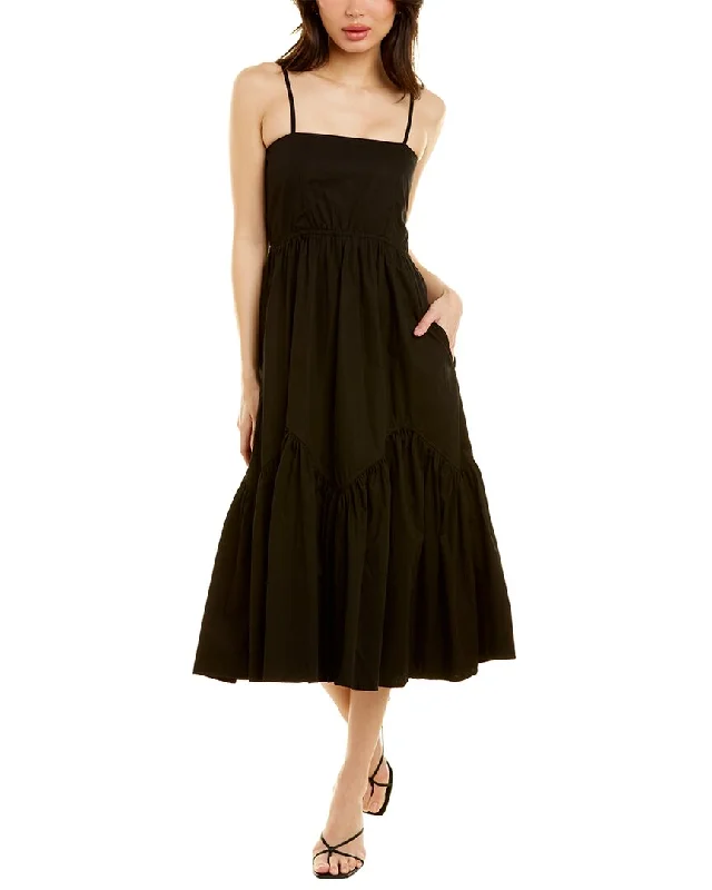 Lusana Ziggy Midi Dress Fashionable Pencil Midi Dress