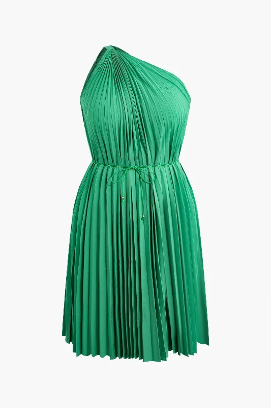 Plus Size One Shoulder Plisse Midi Dress Cozy Knit Midi Dress
