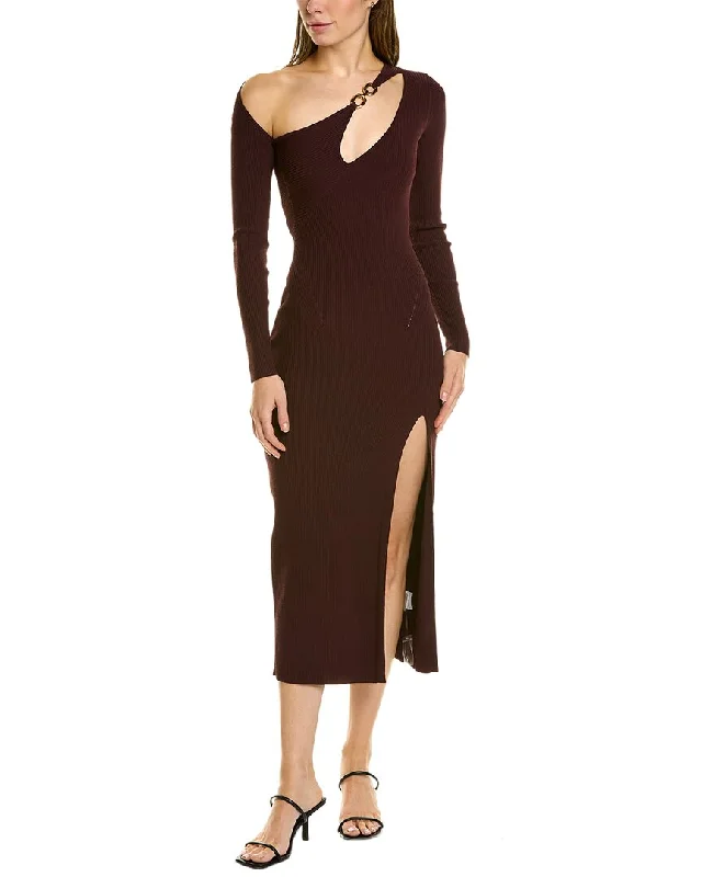 Nicholas Ginerva Midi Dress Elegant Floral Appliqué Midi Dress