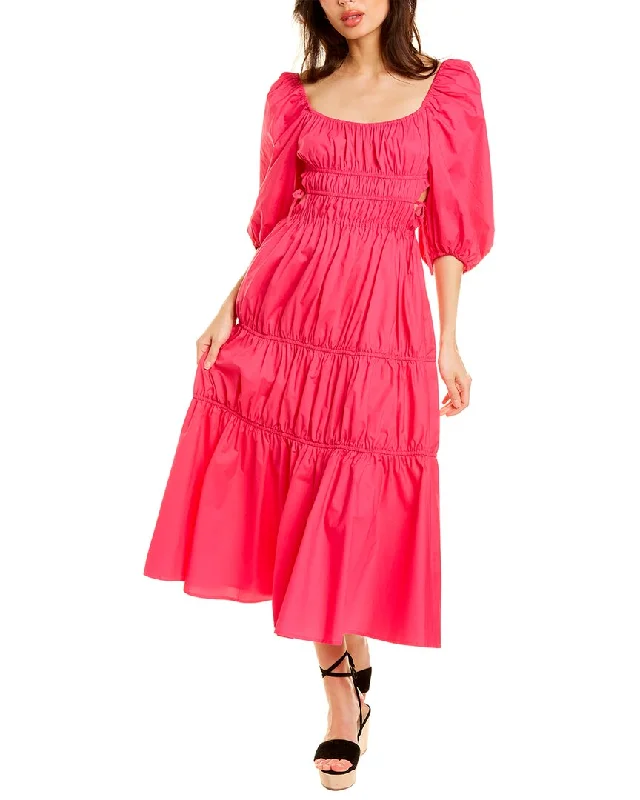 Nicholas Henna Midi Dress Comfortable Ruched Midi Dress