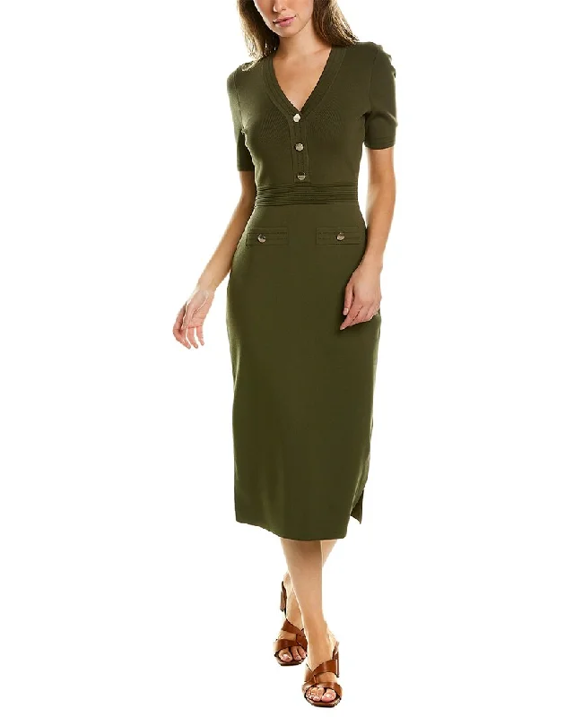 Ted Baker Kaaiiaa Utility Midi Dress Elegant Pleated Sleeve Midi Dress