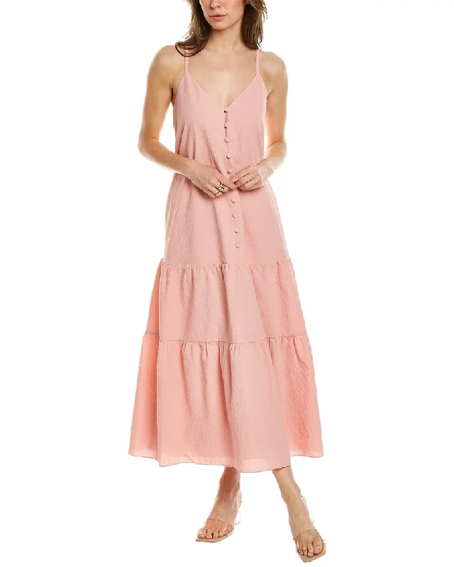 Ted Baker Textured Midi Dress Stylish Button-Down Midi Dress