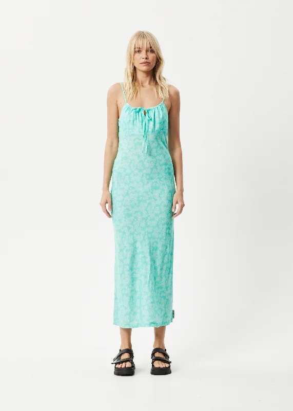 AFENDS Womens Benny - Maxi Dress - Jade Daisy Trendy Maxi Dress with Straps