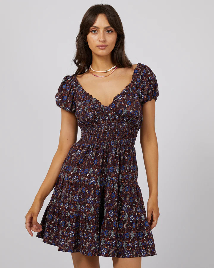 ALL ABOUT EVE MILLIE FLORAL MINI DRESS Elegant Lace Mini Dress