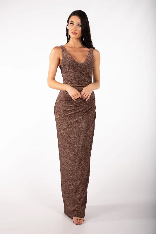 Aspen Maxi Dress - Chocolate Comfortable T-Shirt Maxi Dress