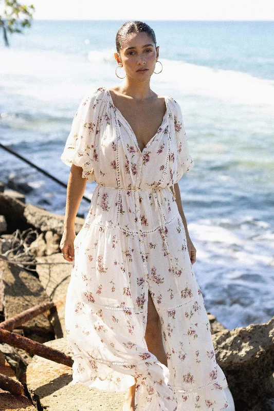 AUGUSTE THE LABEL Womens Alannah Maxi Dress - Ivory Classic Tulle Maxi Dress