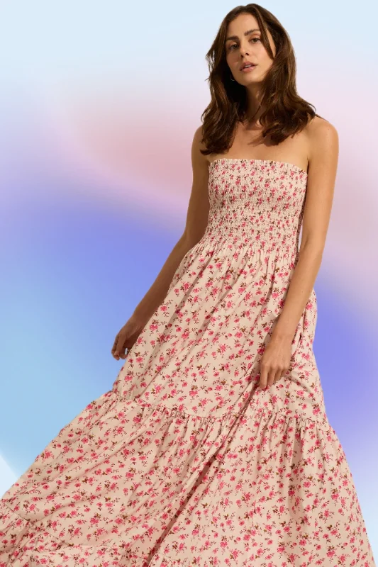 AUGUSTE THE LABEL Womens Anthea Maxi Dress - Oat Eloise Ditsy Floral Comfortable Cotton Maxi Dress AUGUSTE THE LABEL Womens Anthea Maxi Dress - Oat Eloise Ditsy Floral Comfortable Cotton Maxi Dress