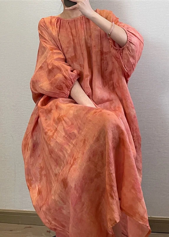 Boutique Orange O-Neck Print Maxi Dresses Long Sleeve UU040 Classic A-Line Maxi Dress Boutique Orange O-Neck Print Maxi Dresses Long Sleeve UU040 Classic A-Line Maxi Dress
