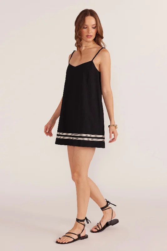 Elki Trim Mini Dress Casual V-Neck Mini Dress