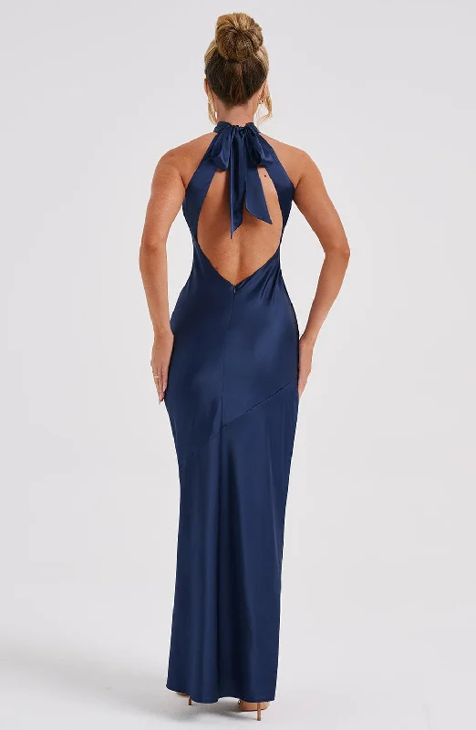 Etta Maxi Dress - Navy Comfortable Bohemian Maxi Dress