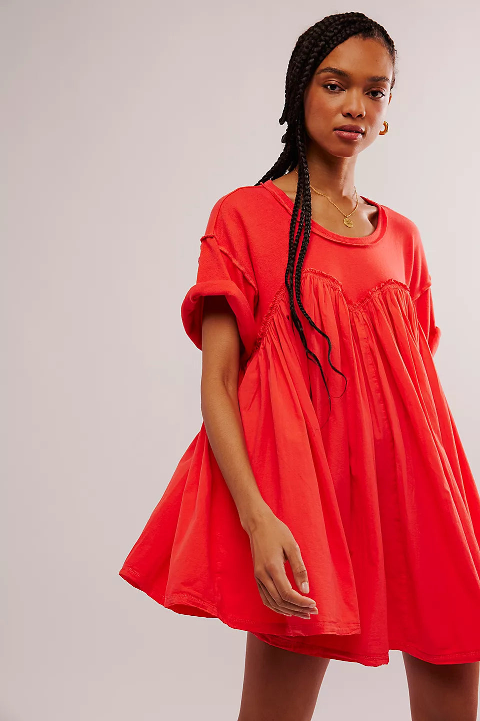 FREE PEOPLE CATALINA MINI DRESS Trendy A-Line Mini Dress