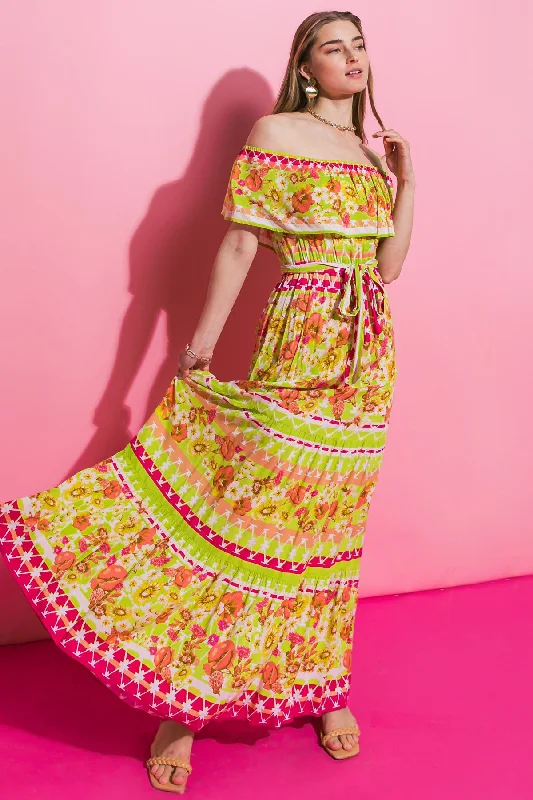 IN THE ARTIST'S GARDEN WOVEN MAXI DRESS Cozy Spaghetti Strap Maxi Dress