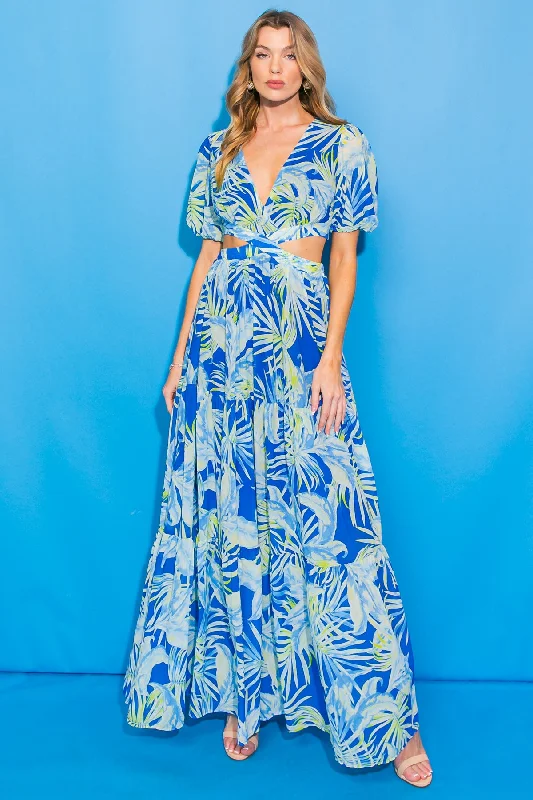 ROYAL BEACH WOVEN MAXI DRESS Stylish Pleated A-Line Maxi Dress