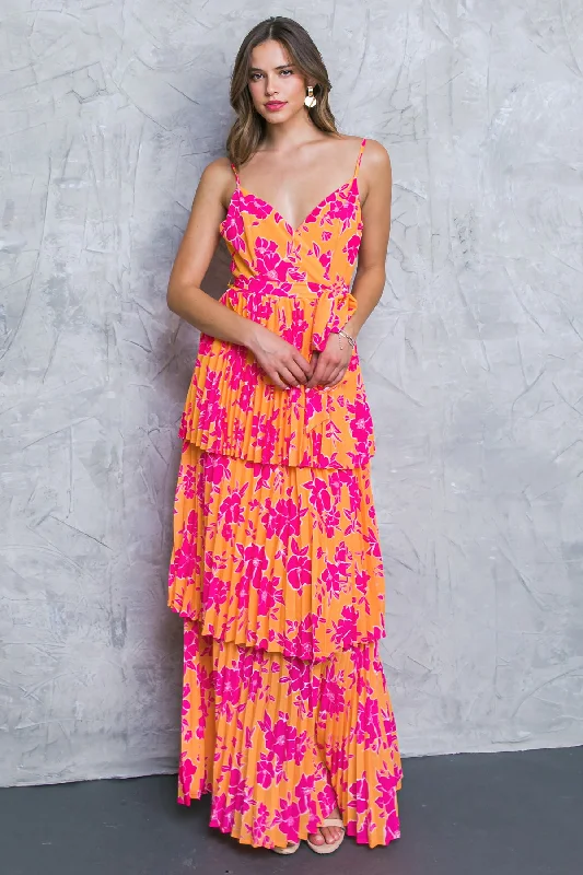 TRENDY STATUS WOVEN MAXI DRESS Comfortable Plunging Neckline Maxi Dress