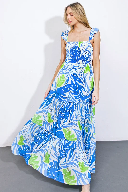 ON THE BRIGHT SIDE WOVEN MAXI DRESS Fashionable Button-Down Maxi Dress