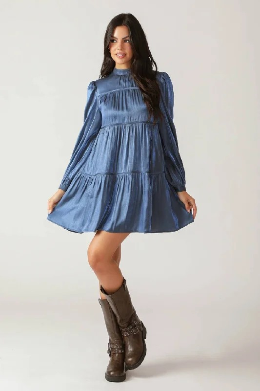 SERENITY CALLING WOVEN BABYDOLL MINI DRESS Chic Bohemian Mini Dress
