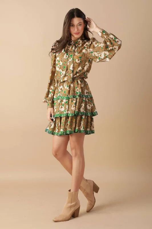 OPEN PATH WOVEN MINI DRESS Trendy Crossover Mini Dress
