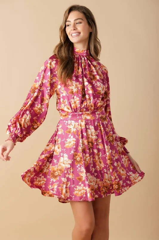 LUXE LEGACY WOVEN MINI DRESS Stylish Short-Sleeve Mini Dress