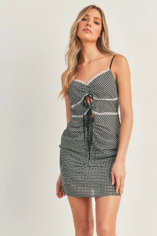 Teddy Girl Mini Dress Stylish Spaghetti Strap Mini Dress