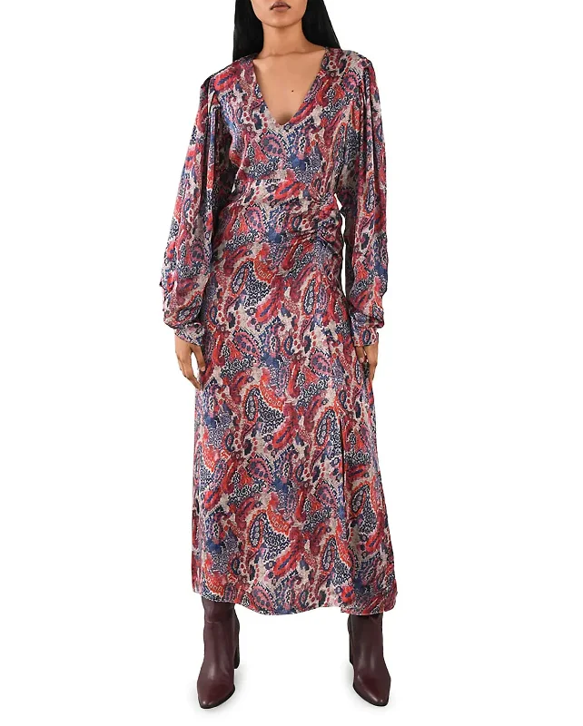 LUCAS MAXI DRESS / ANDINO PINK Cozy Maxi Dress with Slit