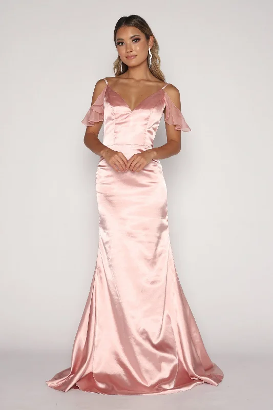 Malani Satin Maxi Dress - Blush Pink (XS - Clearance Sale) Fashionable Chiffon Maxi Dress Malani Satin Maxi Dress - Blush Pink (XS - Clearance Sale) Fashionable Chiffon Maxi Dress