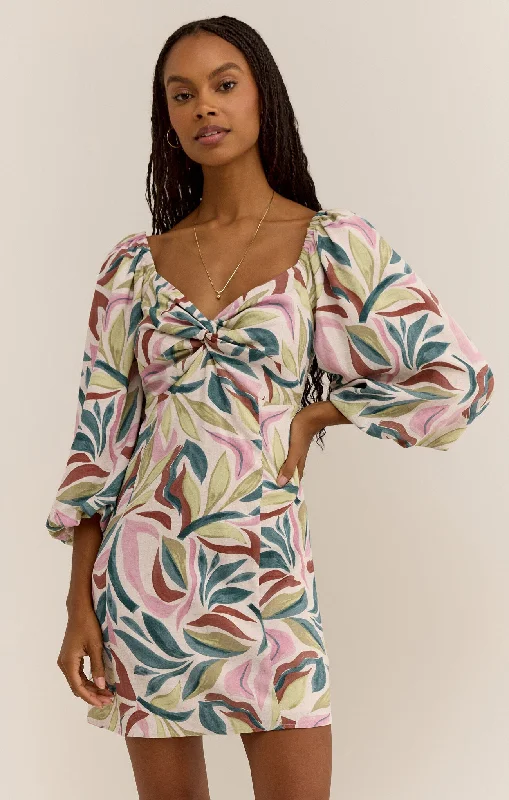 Mirani Safari Mini Dress Stylish Sweetheart Neck Mini Dress