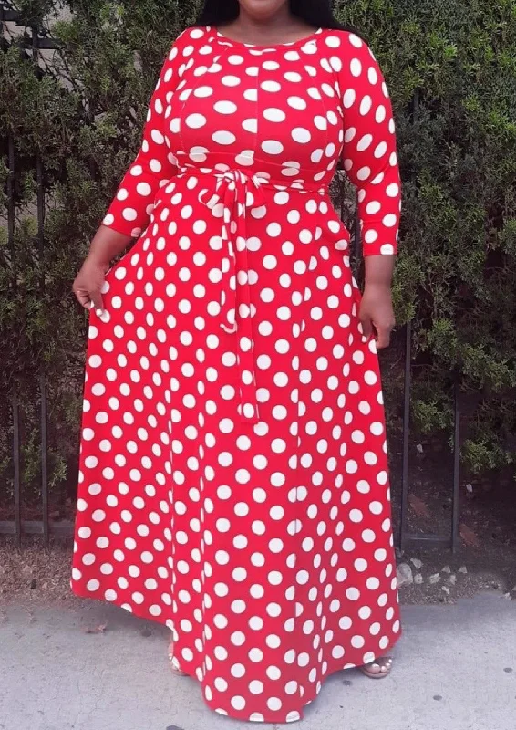 Hi Curvy Plus Size Big Polka Dot Fit & Flare maxi Dress with pockets Trendy Maxi Dress with Bow Hi Curvy Plus Size Big Polka Dot Fit & Flare maxi Dress with pockets Trendy Maxi Dress with Bow
