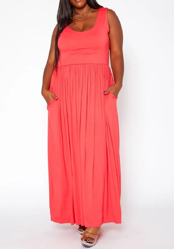Hi Curvy Plus Size Casual Fit & Flare maxi Dress Trendy Maxi Dress with Belt