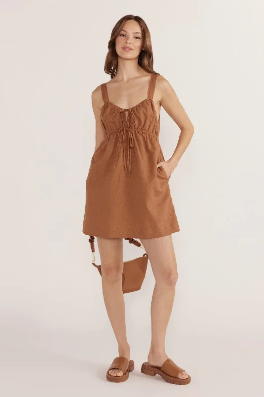 Rya Elasticated Mini Dress Classic Black Mini Dress