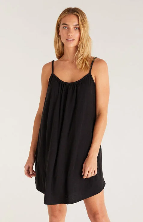 Z Supply Selena Slub Mini Dress Comfortable One-Shoulder Mini Dress