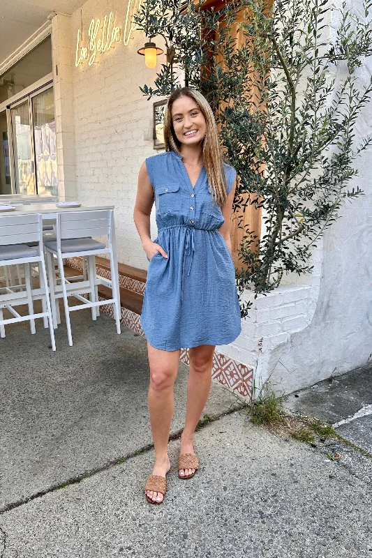 Solana Mini Dress Fashionable Mini Dress with Pockets