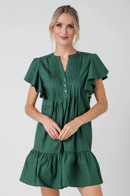 Sugarlips Lizzy Pleated Ruffle Mini Dress Trendy Tie-Dye Mini Dress