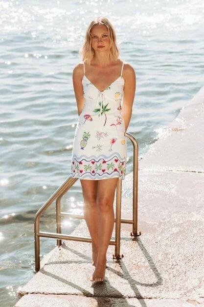 Summer Holiday Mini Dress Trendy Crossover Mini Dress