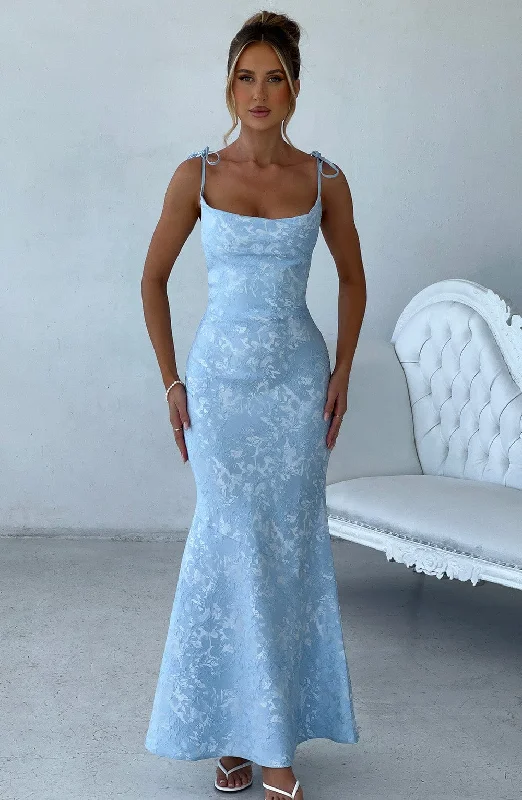 Whitney Maxi Dress - Blue Chic Button-Up Maxi Dress