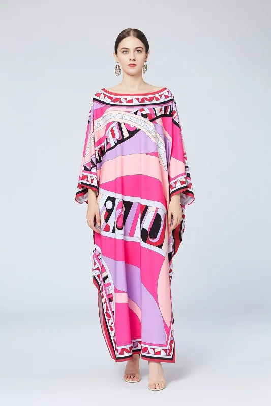 FashionSierra - Multicolor Printed Elegant High Street Maxi Dresses Cozy Maxi Dress with Slit FashionSierra - Multicolor Printed Elegant High Street Maxi Dresses Cozy Maxi Dress with Slit