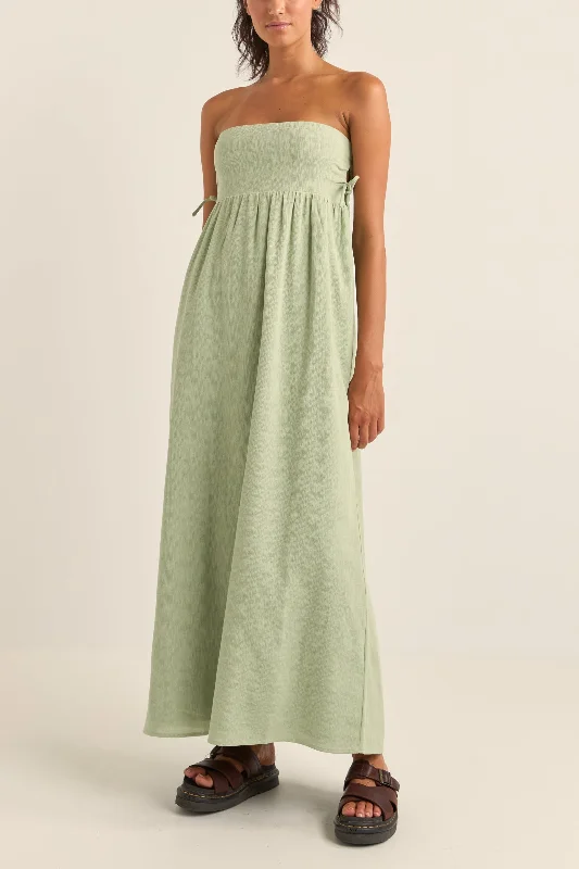 Zali Tie Side Maxi Dress Sage Fashionable Halter Neck Maxi Dress