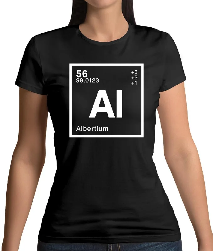 Albert - Periodic Element Womens T-Shirt Nylon Fabric Polyester Fabric Spandex Fabric Albert - Periodic Element Womens T-Shirt Nylon Fabric Polyester Fabric Spandex Fabric
