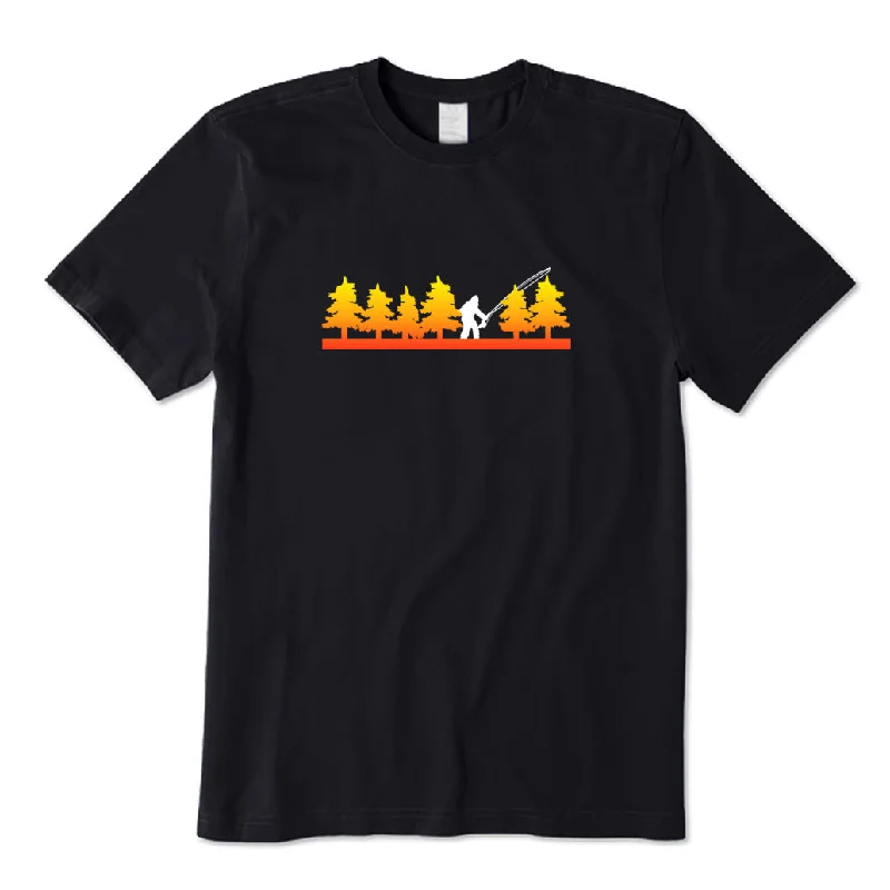Bigfoot Fly Fishing T-Shirt Handmade Hand-knitted Hand-woven
