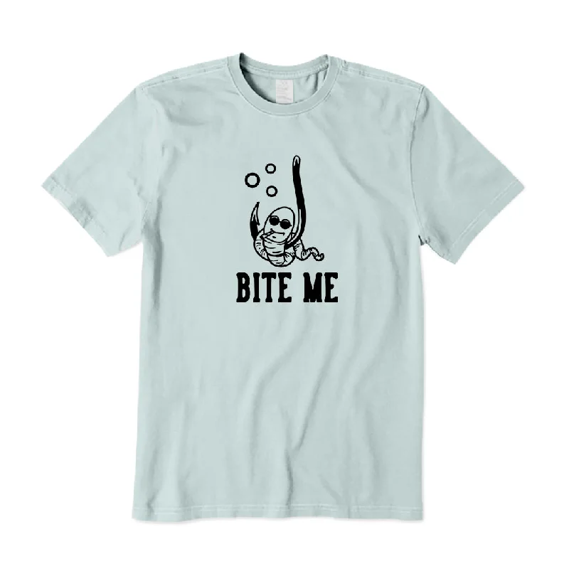 Bite Me T-Shirt Ribbed T-Shirt High Neck Heavyweight