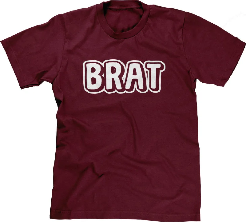 Brat T-Shirt Basic T-Shirt Crew Neck Short Sleeve