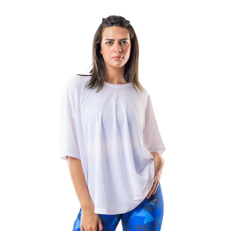 Breathable Mesh T-Shirt Boxy Fit Fitted Loose