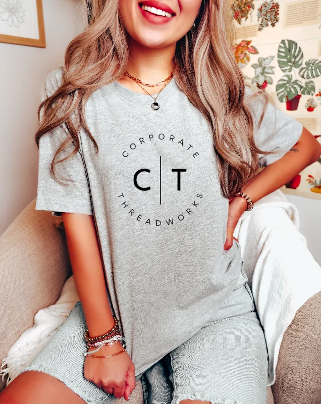 Corporate Threadworks Logo - Women's Graphic Tee Hooded Caped Shawl Collar