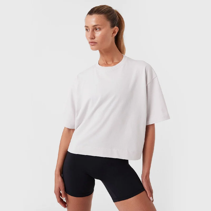 REC GEN - Float Crop Tee Frost Ribbed T-Shirt High Neck Heavyweight