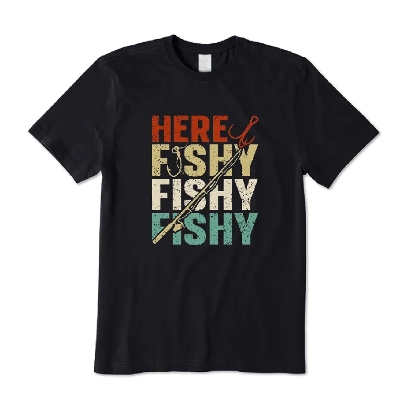 Here Fishy Fishy Fishy T-Shirt Polka Dot Checkered Tartan