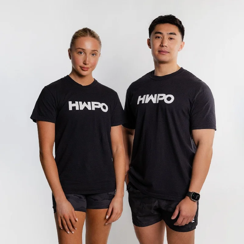 HWPO - CLASSIC T-SHIRT - BLACK/WHITE Sequined Glittery Shiny